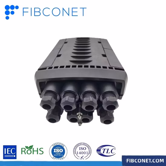 FTTH 288 コアファイバケーブルジョイントボックス光ファイバスプライスクロージャ光ファイバエンクロージャ端子箱